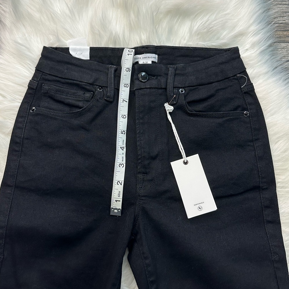 NWT Good American Petite Skinny Jeans in Black Size 6-12 - Picture 6 of 10